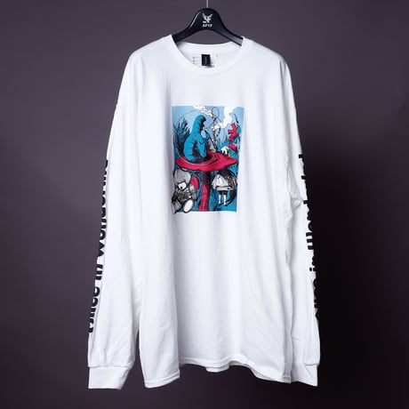 【AFYF ON GILDAN社】SOUVENIR LS T SHIRT2 [WHITE-COLOR ALICE]