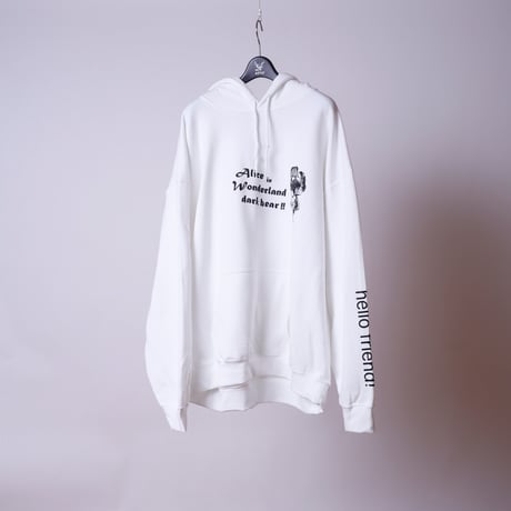 【AFYF ON GILDAN社】 SOUVENIR HOODED SW3 [WHITE-ALICE&BEAR]