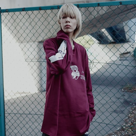 【AFYF ON GILDAN社】SOUVENIR LS T SHIRT1 [MAROON-TSUMBEAR]