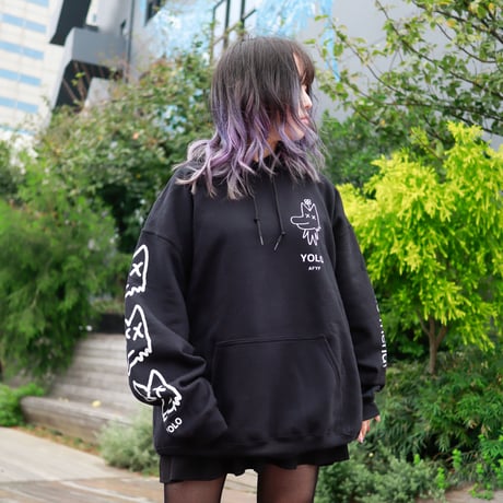 【AFYF ON GILDAN社】 SOUVENIR HOODED SW2 [BLACK-PEKETSUMU]