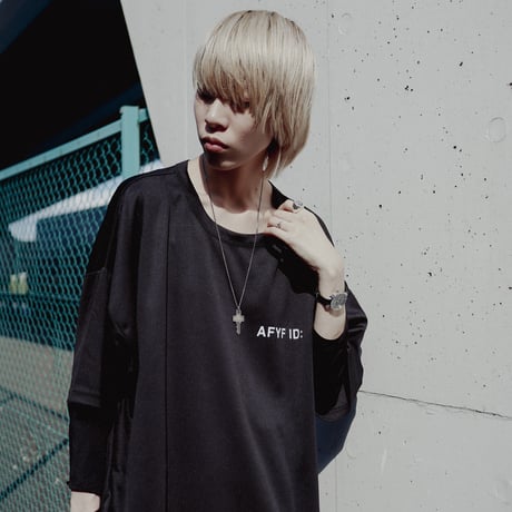 【AFYF】MESH TRPRINT SS TEE [BLK-GUITAR]