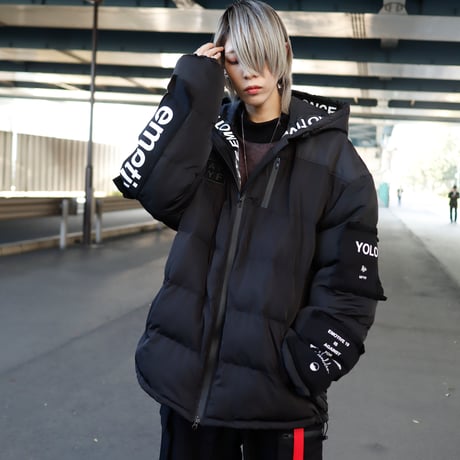 【AFYF】TAPING PACHING WINTER JACKET［BLACK］