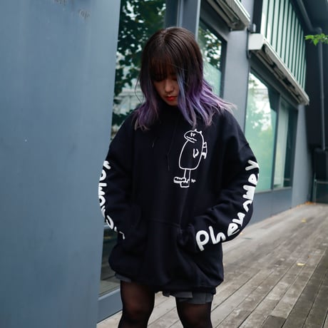 【AFYF ON GILDAN社】 SOUVENIR HOODED SW3 [BLACK-PHENOME]