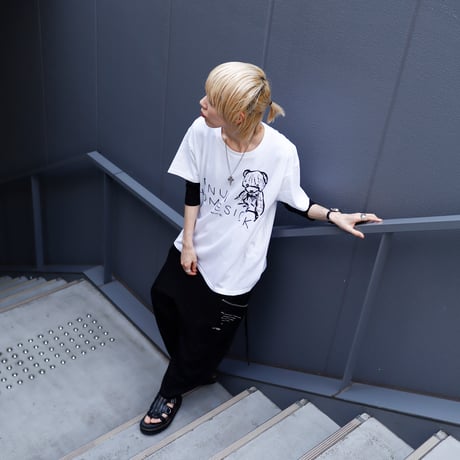 【AFYF ON GILDAN社】 ENNUI BEAR T SHIRT [ENNUI WHT]