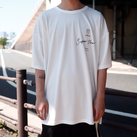 【AFYF】 MESH OVERSIZED 転写PRINT T SHIRT [WH-SELFIE]