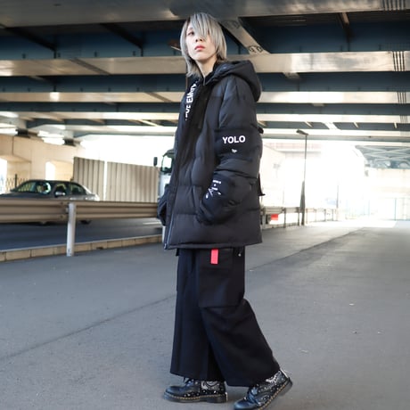 【AFYF】TAPING PACHING WINTER JACKET［BLACK］