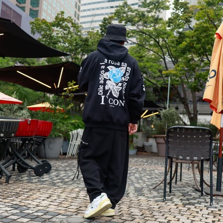 【AFYF ON GILDAN社】 SOUVENIR HOODED SW3 [BLACK-ROSE]