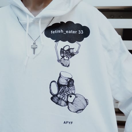 【AFYF ON GILDAN社】 SOUVENIR HOODED SW2 [WHT-UFO CATCHER]