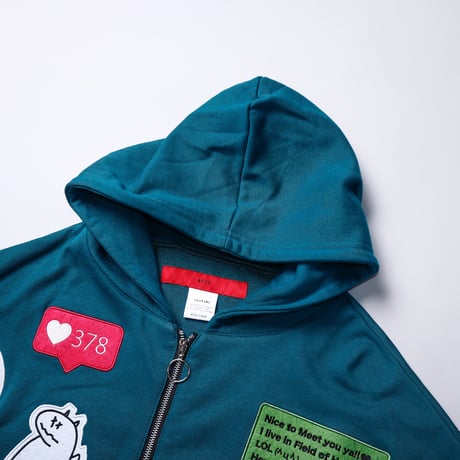 【AFYF】CHAT ZIP PARKA [裏毛GREEN］