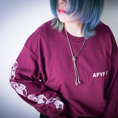 【AFYF ON GILDAN社】SOUVENIR LS T SHIRT1 [MAROON-SLEEVE BEAR]
