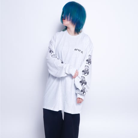 【AFYF】GILDAN® Ultra Cotton 6.0oz Long Sleeve T-Shirt #1 [ASHGRY-SLEEVE BEAR]