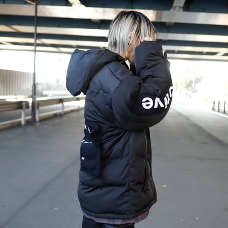 【AFYF】TAPING PACHING WINTER JACKET［BLACK］