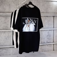 【AFYF】 MESH OVERSIZED 転写PRINT T SHIRT [BK-BASS&GU]