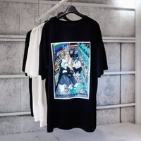 【AFYF】 MESH OVERSIZED 転写PRINT T SHIRT [BK-LIVEHOU]