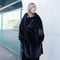 【AFYF】ASYME ZIP PARKA [FUR BLK］