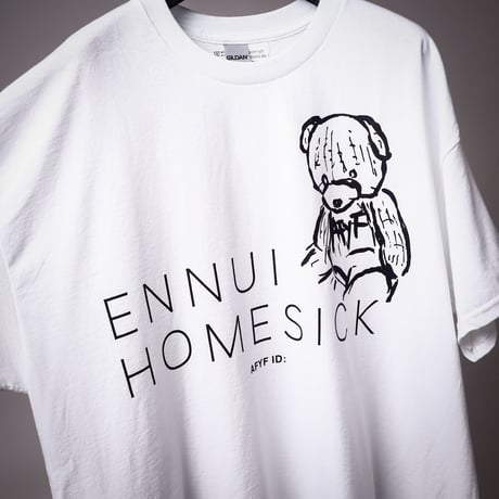 【AFYF ON GILDAN社】 ENNUI BEAR T SHIRT [ENNUI WHT]