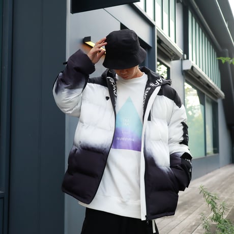 【AFYF】TAPING PACHING WINTER JACKET［グラデBLK］
