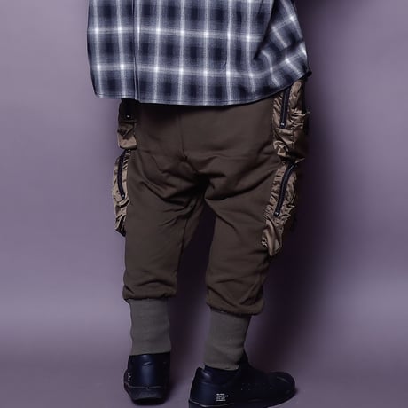 【AFYF】BASICS NRWサルエル UTILITYカーゴ [裏毛KHAKI]