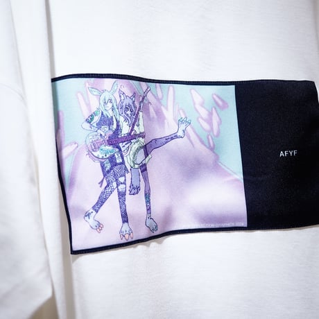 【AFYF】 KEMONERPREMIUM T SHIRT [WH-GT&BASS]