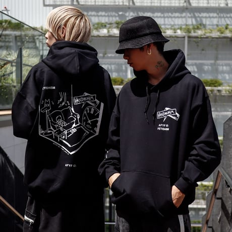 【AFYF ON GILDAN社】 SOUVENIR HOODED SW2 [BLK-LIVE IN THE DARK]