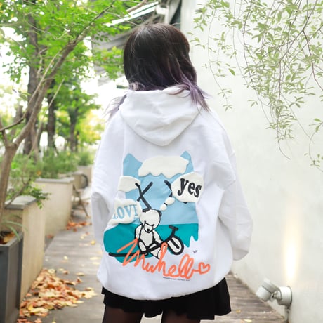 【AFYF ON GILDAN社】 SOUVENIR HOODED SW2 [WHITE-SLEEP]