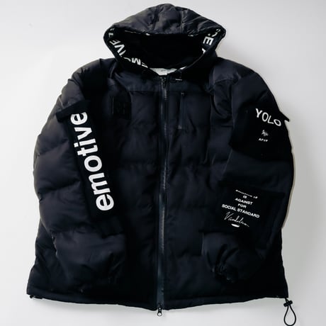 【AFYF】TAPING PACHING WINTER JACKET［BLACK］