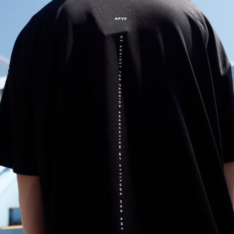 【AFYF】 MESH OVERSIZED 転写PRINT T SHIRT [BK-YOUTUBE]