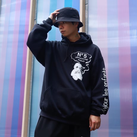 【AFYF ON GILDAN社】 SOUVENIR HOODED SW3 [BLACK-PERFUME]