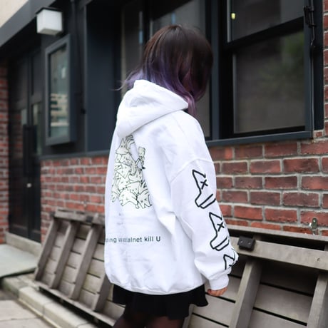 【AFYF ON GILDAN社】 SOUVENIR HOODED SW2 [WHITE-PEKETSUMU]