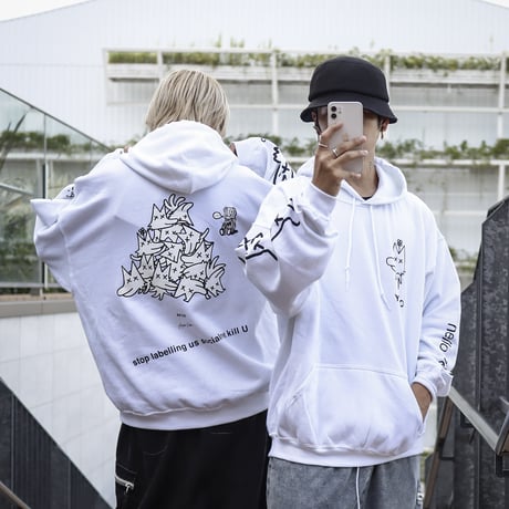 【AFYF ON GILDAN社】 SOUVENIR HOODED SW2 [WHITE-PEKETSUMU]