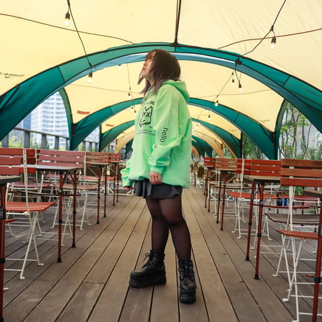 【AFYF ON GILDAN社】 SOUVENIR HOODED SW1 [MINT GRN-PEKEDOG]