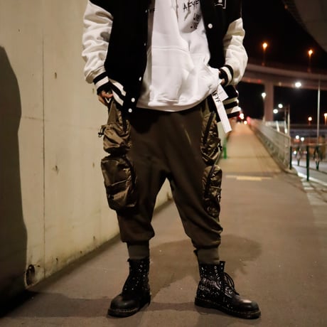 【AFYF】BASICS NRWサルエル UTILITYカーゴ [裏毛KHAKI]