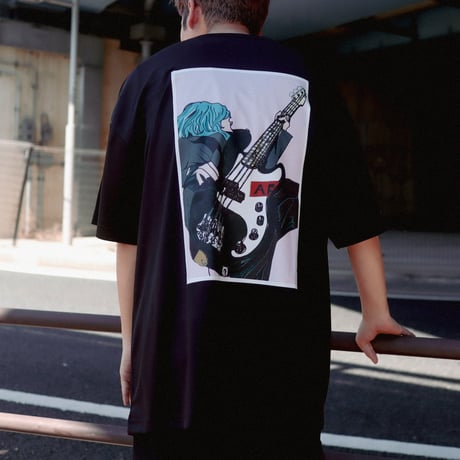 【AFYF】 MESH OVERSIZED 転写PRINT T SHIRT [BK-BASS]