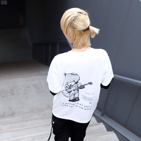 【AFYF ON GILDAN社】SOUVENIR T SHIRT2 [WH-GUITAR BEAR]