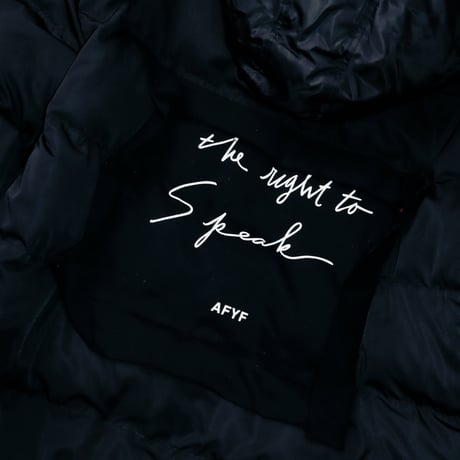 【AFYF】TAPING PACHING WINTER JACKET［BLACK］