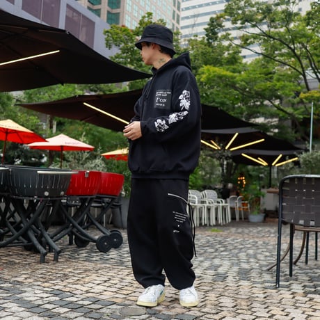 【AFYF ON GILDAN社】 SOUVENIR HOODED SW3 [BLACK-ROSE]