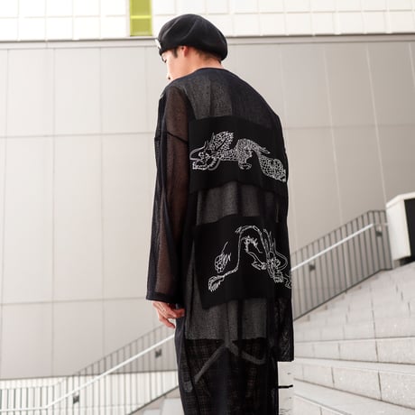 【AFYF】 EXTRA DRAGON ZIP T [MESH BLK]