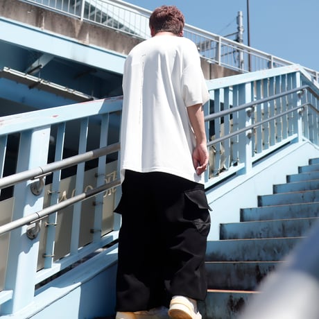 【AFYF】 MESH OVERSIZED 転写PRINT T SHIRT [WH-HAIR]