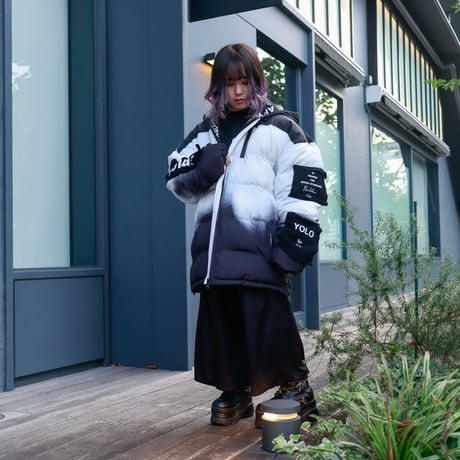 【AFYF】TAPING PACHING WINTER JACKET［グラデBLK］