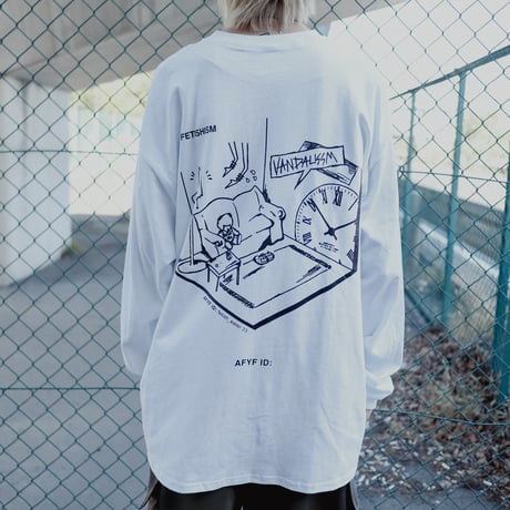 【AFYF ON GILDAN社】SOUVENIR LS T SHIRT2 [WHT-LIVEIN THE DARK]