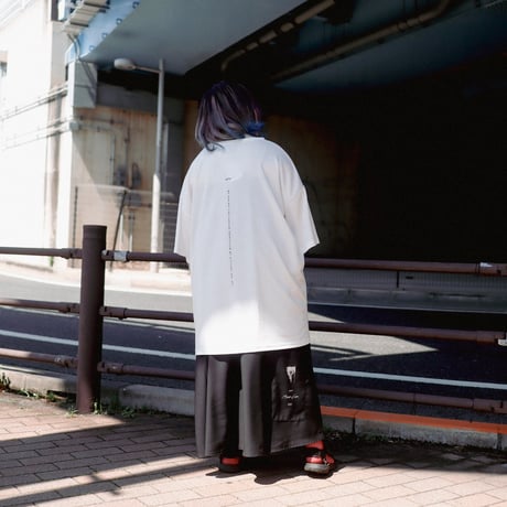 【AFYF】 MESH OVERSIZED 転写PRINT T SHIRT [WH-UTOPIA]