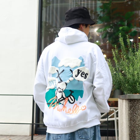 【AFYF ON GILDAN社】 SOUVENIR HOODED SW2 [WHITE-SLEEP]