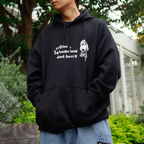 【AFYF ON GILDAN社】 SOUVENIR HOODED SW3 [BLACK-ALICE&BEAR]