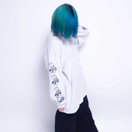 【AFYF】GILDAN® Ultra Cotton 6.0oz Long Sleeve T-Shirt #1 [ASHGRY-SLEEVE BEAR]