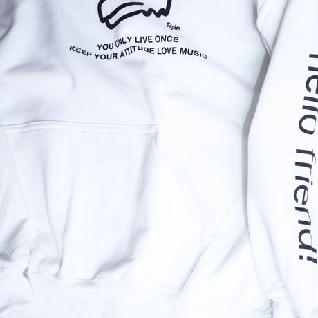 【AFYF ON GILDAN社】 SOUVENIR HOODED SW1 [WHITE-PEKEDOG]