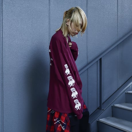 【AFYF ON GILDAN社】SOUVENIR LS T SHIRT1 [MAROON-SLEEVE BEAR]