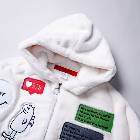 【AFYF】CHAT ZIP PARKA [FUR OFF WHT］