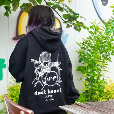 【AFYF ON GILDAN社】 SOUVENIR HOODED SW3 [BLACK-DRUM BEAR]