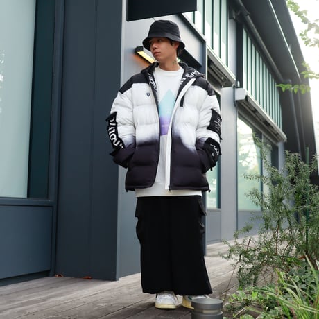 【AFYF】TAPING PACHING WINTER JACKET［グラデBLK］