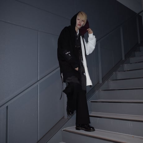 【AFYF】 TRILINGUAL ZIP PARKA BACK ZIP[BK/WHT/WIN]